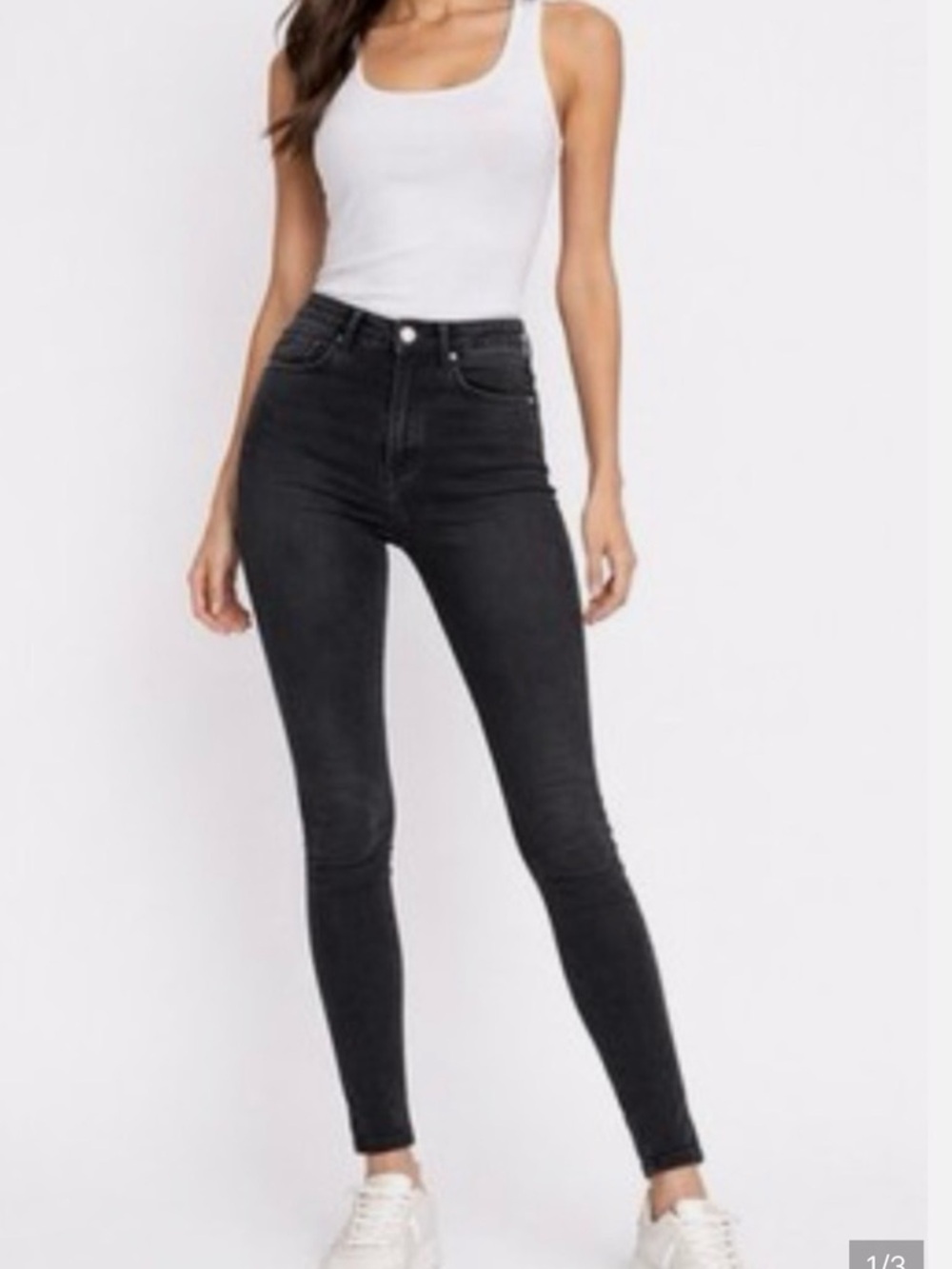 Zara High-Rise Skinny Jeans - Black Wash size 10